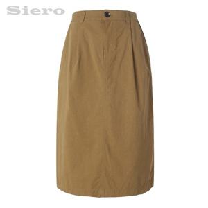 [시에로]비죠장식 TUCK 코튼 A라인 스커트 SI3SKF121