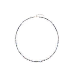 [티르리르] 14K 핑크골드 담수 펄 4mm 레인보우 비드 목걸이 TNSK4P22059M
