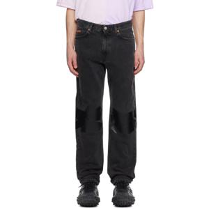 25 FW 마틴로즈 남성 블랙 루즈 핏 데님 진 241892M186002