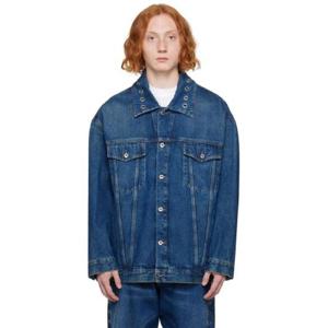 25 FW 오프화이트 남성 블루 아일렛 데님 재킷 232607M177002