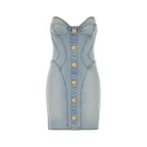 발망 숏 원피스 EF1R1315DF23 6FC LIGHT BLUE DENIM