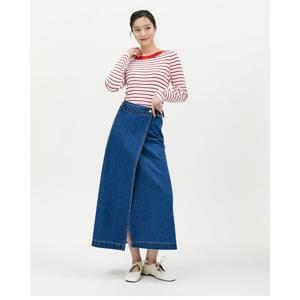 플라스틱아일랜드  버클 랩스타일 스커트 (PR2DS364)