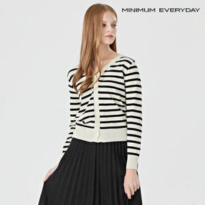 [미니멈][미니멈 에브리데이]단가라 V넥 데일리 긴팔 니트 가디건 (EA3CK006D)