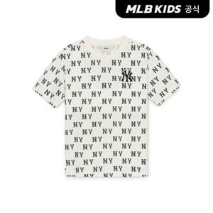 [MLB키즈 공식] 25SS 모노그램 전판 티셔츠 NY (Cream) 7ATSM1153-50CRS