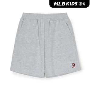[MLB키즈 공식] 25SS 베이직 스몰로고 반바지 BOS (L.Melange Grey) 7ASPB0153-43MGL