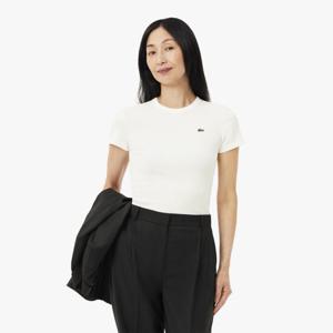 [시즌오프 30% 인하] 라코스테 공식 여성 립조직 슬림핏 반팔 티셔츠 TF5538-55G 70V