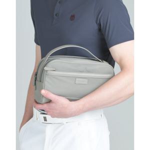 닥스 골프 25SS PREMIUM 카키 경량 나일론 2-POCKET 파우치 DGGF5E203K1