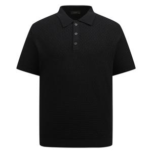 [링스] [25SS] 체크조직 카라 스웨터 L11E2SR123_BK