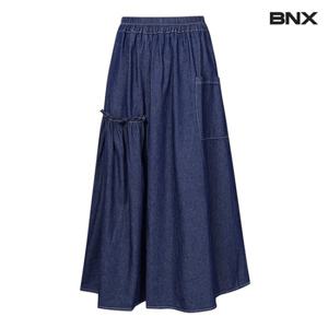[BNX]셔링 데님 밴딩 스커트 (BX1SK004L0)