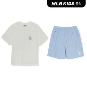 [MLB키즈 공식] 애슬레저 빅럭스 티셔츠 세트 LA (L.SKY BLUE) 7AS1B0753-07SBL