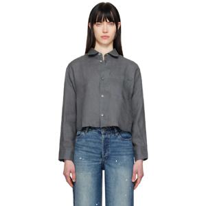 아페쎄 셔츠 그레이 소피 로고 셔츠 251252F109007
