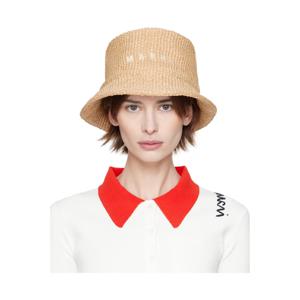 마르니 버킷햇 베이지 라피아 버킷햇 251379F015007