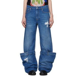 JW앤더슨 청바지 SSENSE 익스클루시브 블루 버킷 데님 진 251477M186010