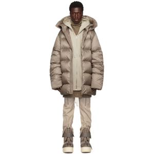 릭오웬스 패딩 Moncler    그레이 사이클로픽 후드 재킷 251232M178005