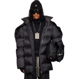 릭오웬스 패딩 Moncler    블랙 사이클로픽 후드 재킷 251232M178003