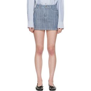 아페쎄 미니스커트 블루   화이트 엘가 데님 미니 스커트 251252F090005