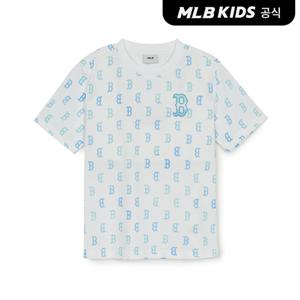 [MLB키즈 공식] 썸머 모노그램 티셔츠 BOS (L.SKY BLUE) 7ATSM0153-43SBL