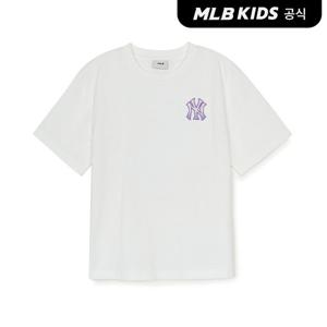 [MLB키즈 공식] 썸머 모노그램 사각 아트웍 티셔츠 NY (White) 7ATSM0353-50WHS