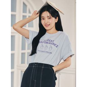 [폴햄]여성 코숏 쿨텐션 빅그래픽 반팔 티셔츠 PHF2TS2240