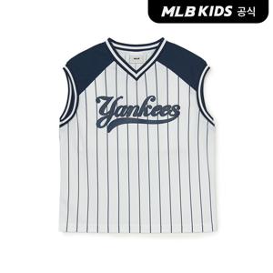 [MLB키즈 공식] 바시티 스포티브 스트라이프 민소매티셔츠 NY (Navy) 7ATKV0153-50NYS