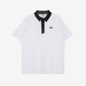 PXG골프반팔티 JQJ PIMPM2227-01 남성 여름 로고 포인트 카라 반팔 티셔츠