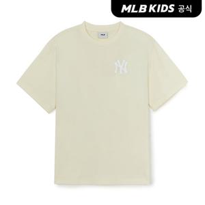 [MLB키즈 공식] 스포티브 베이직 스몰로고 썸머 티셔츠 NY (L.Beige) 7ATSB3353-50NBL