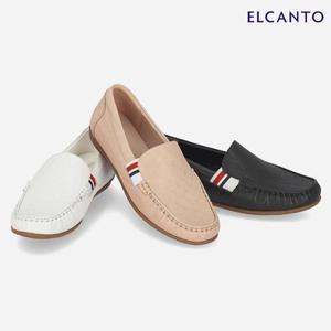 엘칸토  (LCWC76U413) 여성 소가죽 사이드 밴드 포인트 캐주얼 로퍼 2.5cm