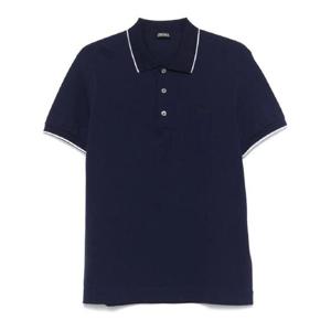 25 FW Zegna 로고 자수 폴로 셔츠 RUE358A8E746 TP432364289