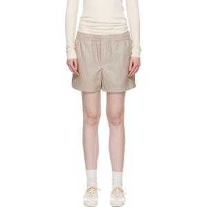 AMI Paris 반바지 베이지 울 엘라스틱 쇼츠 251482F088001