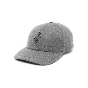 25 FW 루슬란바진스키 로고 자수 펠트 캡 모자 BSB030WPPWRB TP435821109