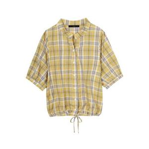 [르샵]데일리 체크 패턴 스트링 반팔 셔츠 (DP2BA030A)