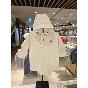 [블루독베이비] 25 FW(IV)SOFT 퓨어 바디수트 모자세트(45A1360412) 출산 백일 돌 선물 유아 아가옷 조카