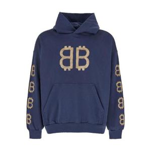Balenciaga BB 크립토 로고 프린트 후드티 767877TOVU7 4108 TP934532063