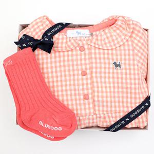 HP블루독베이비25년FW PK)체크SET바디수트 45A7067606