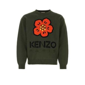Kenzo Boke 플라워 로고 인타르시아 크루넥 스웨터 FD55PU3803LC 51 TP934828031