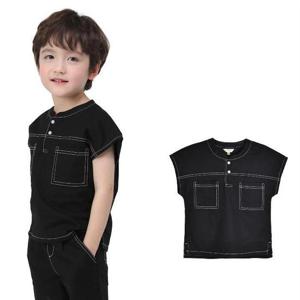 컬리수 HC04 데일리헨리넥반팔셔츠BK C242SHG56P