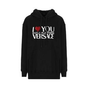 Versace 로고 프린트 긴팔 후드티 10072671A05403 1B000 TP944449100