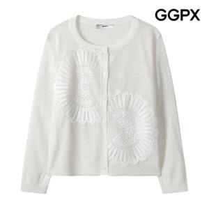 GGPX  더블 빅 플라워 여름 긴팔 가디건 (GP6KG010F)