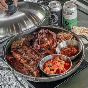 800도씨 캠핑 스텐316TI 그리들 30cm+분리형뚜껑+가방세트