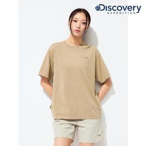 디스커버리 (DXRS7B053_BGS) 프레시벤트 오버핏 워싱 스몰로고 반팔티셔츠 DXNW