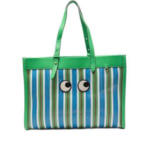 안야힌드마치 토트백 200820 AW250072 STRIP GREEN BLUE