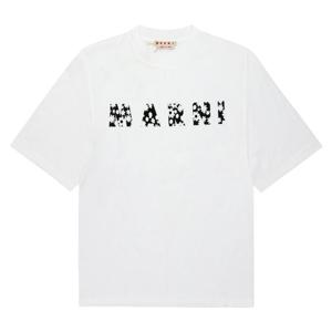 마르니 THJET49P15 USCX50 FLW01 팝 필드 플라워 로고 여성 반팔티