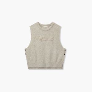 [지컷]부클 레터링 니트 베스트(7255350103)