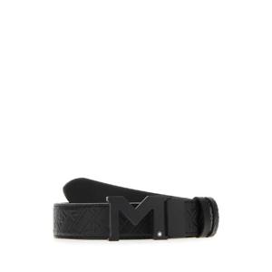 MONTBLANC Black leather reversible belt 129443 000