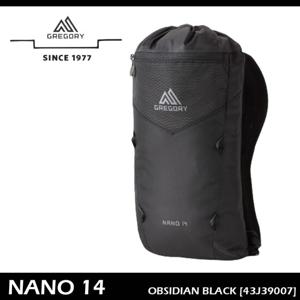 [그레고리][GREGORY] 나노 14리터 OBSIDIAN BLACK [43J39007] 등산배낭