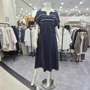 레노마레이디 sh06 우븐 배색 니트원피스 R2G22KOP010