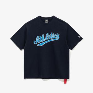 뉴에라반팔티 GQC 14679807 MLB 쿠퍼스타운 오클랜드 애슬레틱스 월드 시리즈 티셔츠 이브닝 블루