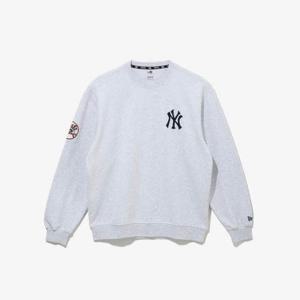 뉴에라긴팔티 GQC 14536464 MLB 뉴욕 양키스 팀 로고 맨투맨 헤더 그레이