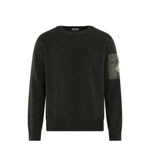 Moncler 로고 패치 크루넥 스웨터 9C00012M3550 P89 TP946790327