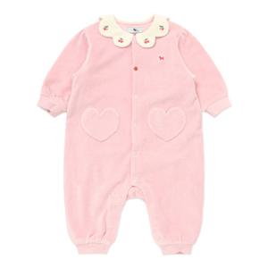 [블루독베이비8] 체리 골벨로아 우주복 (45A1360001) (BLUEDOG BABY 유아 출산 백일 선물 도트 강아지 내복